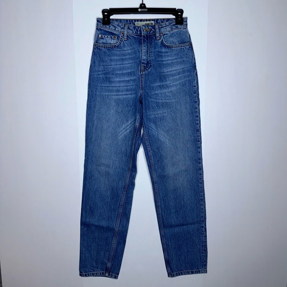 Topshop moto high waisted straight leg jeans size 26